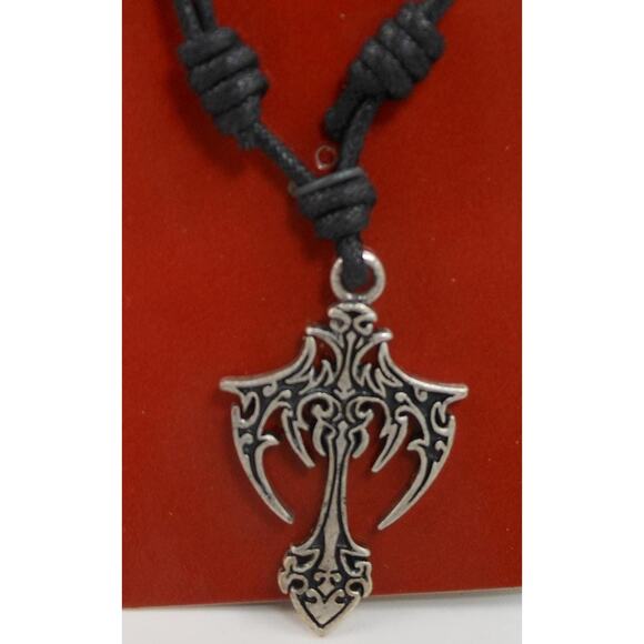 Vintage Celtic Cross Pendant Necklace 24" Adjustable Sacred Symbols NOS - Picture 9 of 10